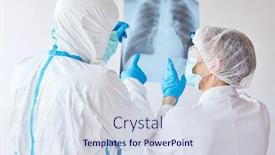  Presentation with pneumonia - Beautiful PPT theme featuring doctors-examine-x-ray backdrop and a sky blue colored foreground