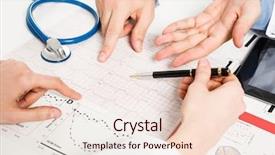  Presentation with medical teamwork - Colorful presentation design enhanced with doctors examining medical tests backdrop and a lemonade colored foreground