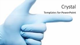  Presentation with pointer - PPT theme featuring invitation healthcare - hand pointer isolated on white background and a  colored foreground