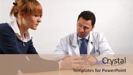  Presentation with bad news - Cool new presentation with doctors helping others - bad news - doctor backdrop and a coral colored foreground