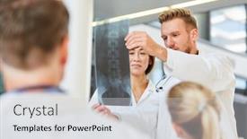  Presentation with diagnostics - Slide deck consisting of doctors-in-a-workshop background and a light gray colored foreground