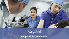  Presentation with emergency room - Amazing slides having doctors in the emergency backdrop and a ocean colored foreground