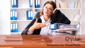  Presentation with middle ages - Amazing slide set having doctors legal - middle-aged female doctor working backdrop and a  colored foreground