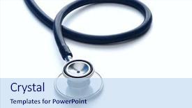  Presentation with military doctor - Theme consisting of doctors stethescope - doctor's stethoscope on a white background and a light blue colored foreground