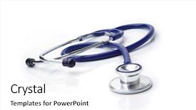  Presentation with doctor stetoscope and dark - Slides consisting of doctors stethescope - doctor's stethoscope on a white background and a white colored foreground