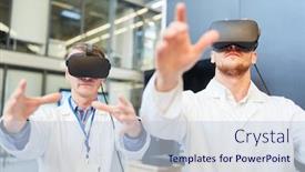  Presentation with simulation - Beautiful PPT theme featuring doctors-train-in-a-3d backdrop and a lemonade colored foreground