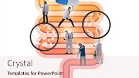  Presentation with illness - PPT theme having doctors-treating-intestines-illness-medical background and a lemonade colored foreground