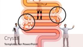  Presentation with illness - PPT layouts consisting of doctors-treating-intestines-illness-medical background and a lemonade colored foreground