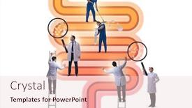  Presentation with illness - Amazing theme having doctors-treating-intestines-illness-medical backdrop and a lemonade colored foreground