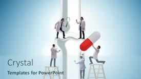  Presentation with joint - Theme enhanced with doctors-treating-the-bone-joint background and a sky blue colored foreground