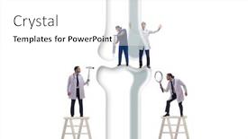  Presentation with bone - Amazing PPT layouts having doctors-treating-the-bone-joint backdrop and a white colored foreground