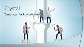  Presentation with joint - Cool new PPT theme with doctors-treating-the-bone-joint backdrop and a sky blue colored foreground