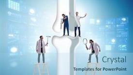  Presentation with joint - Presentation theme featuring doctors-treating-the-bone-joint background and a light blue colored foreground