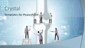  Presentation with joint - Beautiful slides featuring doctors-treating-the-bone-joint backdrop and a sky blue colored foreground