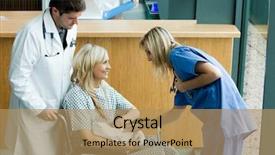  Presentation with baby doctor - Audience pleasing slides consisting of elderly woman suffering backdrop and a gray colored foreground