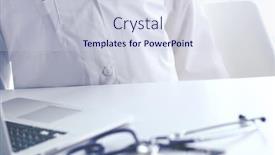  Presentation with hospital - Theme enhanced with doctors-working-on-computer background and a sky blue colored foreground