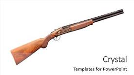  Presentation with background - Cool new presentation with doctrine - carbine under the white background backdrop and a white colored foreground