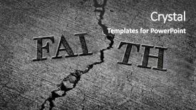  Presentation with cracked - Presentation theme featuring doctrine - detail illustration of broken faith background and a  colored foreground