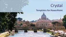  Presentation with rome italy - Slide set enhanced with doctrine - st peter's cathedral vatican rome background and a sky blue colored foreground