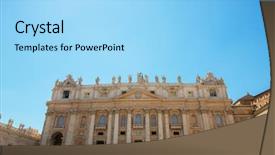  Presentation with vatican - Audience pleasing slide deck consisting of old doctrine - st peter's cathedral vatican wide backdrop and a light blue colored foreground