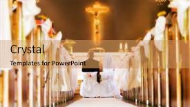  Presentation with church - PPT layouts enhanced with fruit arrangement with pineapple strawberries background and a tawny brown colored foreground