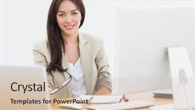  Presentation with get well - Colorful presentation design enhanced with washing machine to clean clothes backdrop and a coral colored foreground.