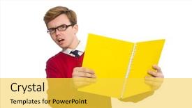  Presentation with watercolor paper texture white art - Audience pleasing presentation theme consisting of document google - student with paper isolated backdrop and a yellow colored foreground
