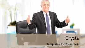  Presentation with businessman standing on maze - Audience pleasing PPT layouts consisting of document management - happy mature businessman standing backdrop and a  colored foreground