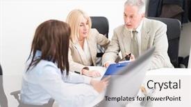  Presentation with bright - Amazing PPT layouts having document management software - business people meeting backdrop and a light gray colored foreground