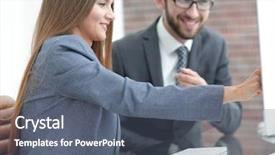  Presentation with information kiosk interactive terminal - Amazing presentation design having document management software - colleagues discussing information backdrop and a  colored foreground