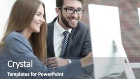  Presentation with information - PPT layouts featuring document management software - colleagues discussing information background and a  colored foreground