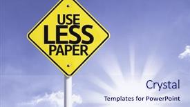  Presentation with management - Cool new presentation design with document management system - use less paper road sign backdrop and a sky blue colored foreground