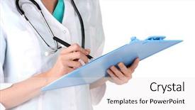  Presentation with capsules pills pill doctor prescription - Colorful theme enhanced with documentation ambulance - hand of doctor with pen backdrop and a  colored foreground