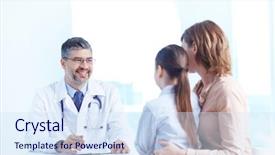  Presentation with consulting - Amazing slide set having documentation ambulance - portrait of confident practitioner consulting backdrop and a sky blue colored foreground