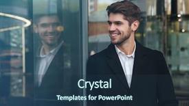  Presentation with business near shoring - Beautiful theme featuring documentation centre - photo of happy businessman standing backdrop and a  colored foreground