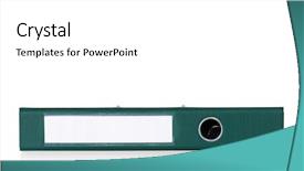  Presentation with file folder - Slide set consisting of dossier - single green business file folder background and a white colored foreground