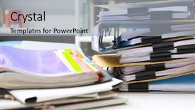 Presentation with archive - Audience pleasing PPT theme consisting of documents on table in archive backdrop and a light gray colored foreground