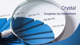  Presentation with data analytics - PPT theme having documents with analytics data background and a sky blue colored foreground