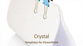  Presentation with binder - Slides having documents with binder clips background and a sky blue colored foreground