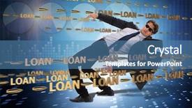  Presentation with borrowing - Presentation theme having dodge - business concept of debt background and a teal colored foreground