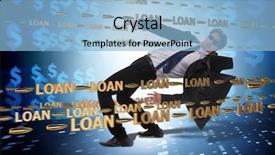  Presentation with borrowing - Presentation design enhanced with dodge - business concept of debt background and a light blue colored foreground