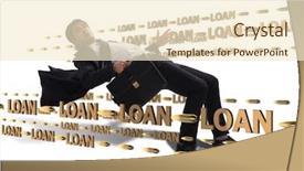  Presentation with borrowing - Audience pleasing presentation theme consisting of dodge - business concept of debt backdrop and a cream colored foreground