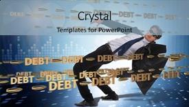  Presentation with borrowing - PPT layouts with dodge - business concept of debt background and a light blue colored foreground
