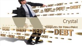  Presentation with borrowing - Colorful slide deck enhanced with dodge - business concept of debt backdrop and a lemonade colored foreground