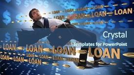  Presentation with borrowing - Colorful PPT layouts enhanced with dodge - business concept of debt backdrop and a ocean colored foreground