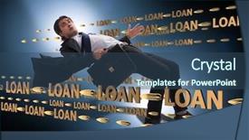  Presentation with borrowing - Audience pleasing slides consisting of dodge - business concept of debt backdrop and a ocean colored foreground