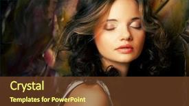  Presentation with fashion - Slide deck with dodge - fashion curly model sitting background and a tawny brown colored foreground