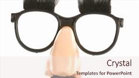  Presentation with glasses - Slides consisting of dodge - silly groucho marx style glasses background and a lemonade colored foreground