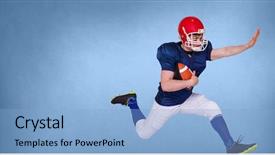  Presentation with football blue - Beautiful slide deck featuring dodge ball - digital composite of american football backdrop and a light blue colored foreground