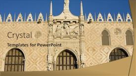  Presentation with venice - PPT layouts consisting of dodge-duke-palace-pazzia-san background and a coral colored foreground